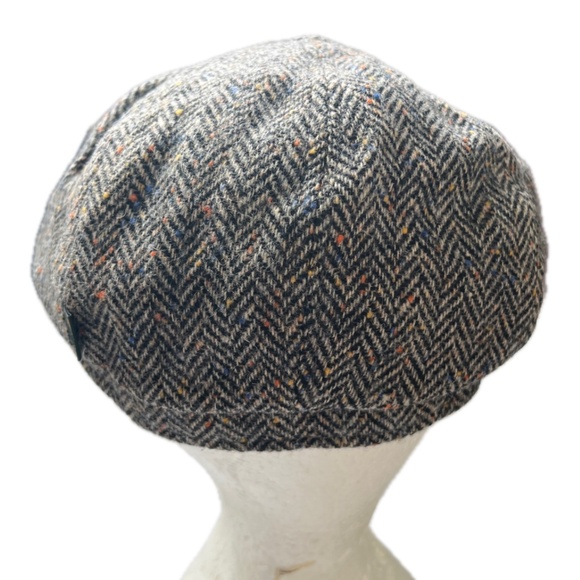Mucros Weavers Irish Flat Cap Tweed 100% Wool Hat Driving Cap Size L Blue Brown - Picture 4 of 10